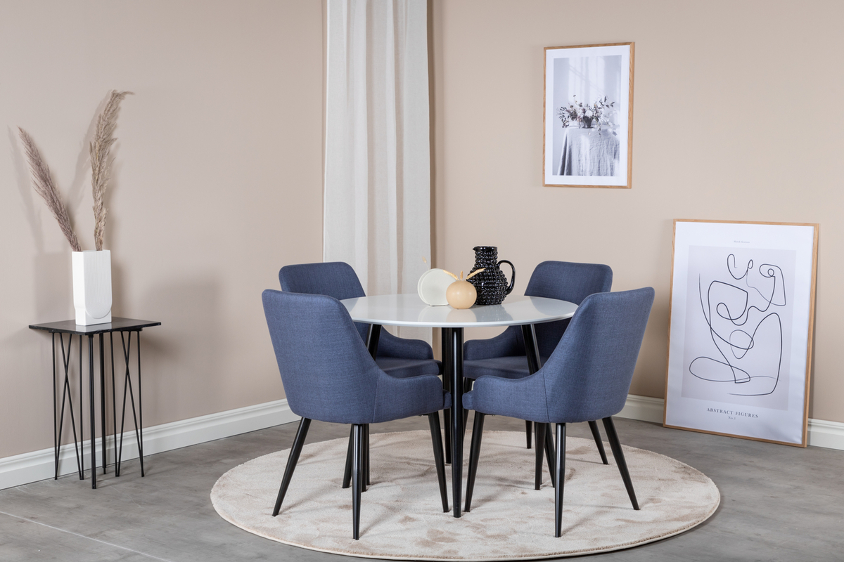 blue gray dining room chairs